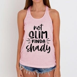 Not Slim Kinda Shady Women's Knotted Racerback Tank