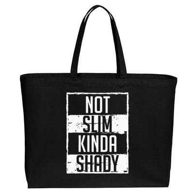 Not Slim Kinda Shady Chubby Gym Design Cotton Canvas Jumbo Tote