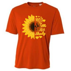 Not Slim Kinda Shady Floral Sunflower Not Slim But Shady Gift Cooling Performance Crew T-Shirt