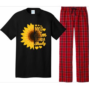 Not Slim Kinda Shady Floral Sunflower Not Slim But Shady Gift Pajama Set