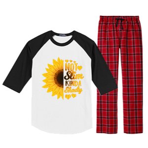 Not Slim Kinda Shady Floral Sunflower Not Slim But Shady Gift Raglan Sleeve Pajama Set