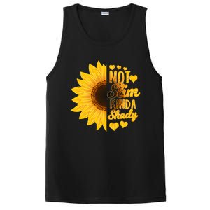 Not Slim Kinda Shady Floral Sunflower Not Slim But Shady Gift PosiCharge Competitor Tank