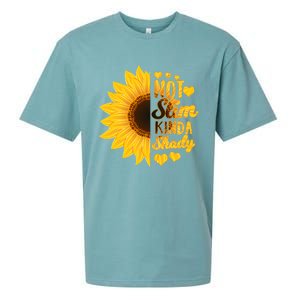 Not Slim Kinda Shady Floral Sunflower Not Slim But Shady Gift Sueded Cloud Jersey T-Shirt