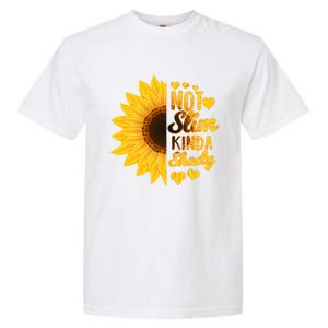 Not Slim Kinda Shady Floral Sunflower Not Slim But Shady Gift Garment-Dyed Heavyweight T-Shirt