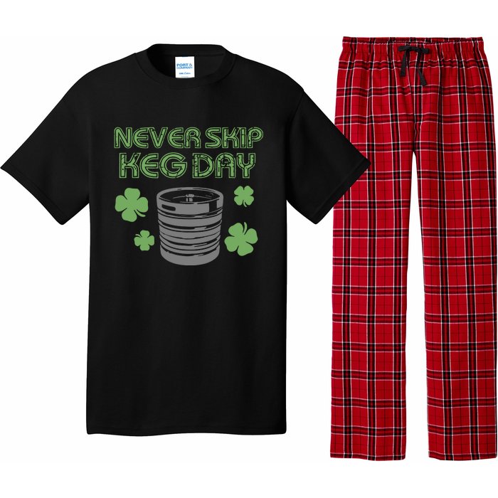 Never Skip Keg Day Funny Saint Patrick's Day Beer Lover Drinking Team Pajama Set