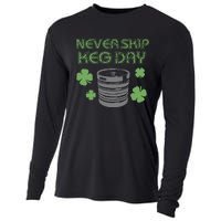 Never Skip Keg Day Funny Saint Patrick's Day Beer Lover Drinking Team Cooling Performance Long Sleeve Crew