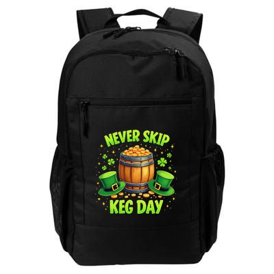 Never Skip Keg Day Funny Lucky St Patrick’S Festival Irish Backpack