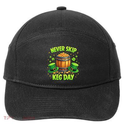 Never Skip Keg Day Funny Lucky St Patrick’S Festival Irish 7-Panel Snapback Hat