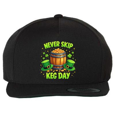 Never Skip Keg Day Funny Lucky St Patrick’S Festival Irish Wool Snapback Cap