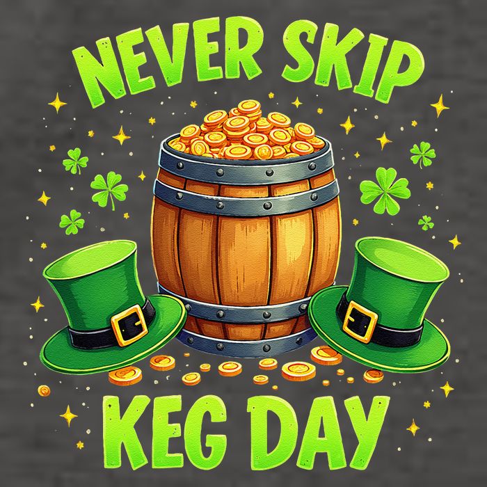 Never Skip Keg Day Funny Lucky St Patrick’S Festival Irish Vector Backpack
