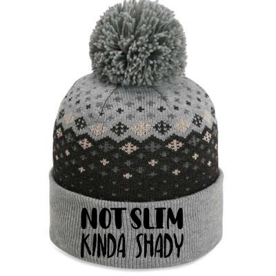 Not Slim Kinda Shady Gym Gift Cute Mom Funny Gift Funny Foodie Gift The Baniff Cuffed Pom Beanie