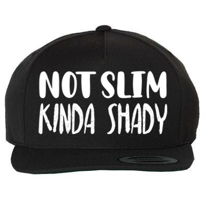 Not Slim Kinda Shady Gym Gift Cute Mom Funny Gift Funny Foodie Gift Wool Snapback Cap