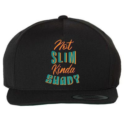 Not Slim Kinda Shady Funny Sarcastic Saying Gift Wool Snapback Cap