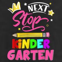 Next Stop Kindergarten Preschool Graduation 7 Panel Mesh Trucker Snapback Hat