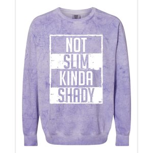 Not Slim Kinda Shady Chubby Gym Design Funny Gift Colorblast Crewneck Sweatshirt