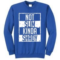 Not Slim Kinda Shady Chubby Gym Design Funny Gift Sweatshirt