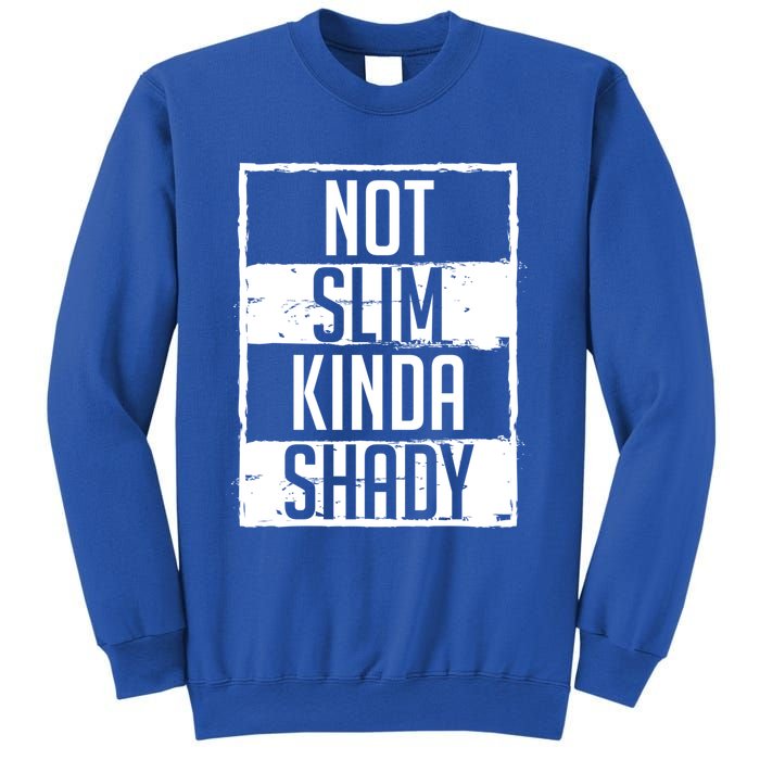 Not Slim Kinda Shady Chubby Gym Design Funny Gift Sweatshirt