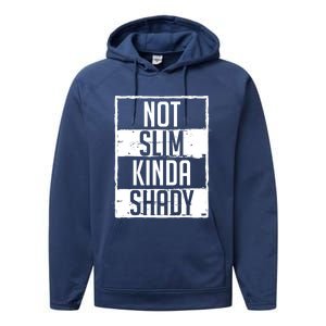 Not Slim Kinda Shady Chubby Gym Design Funny Gift Performance Fleece Hoodie