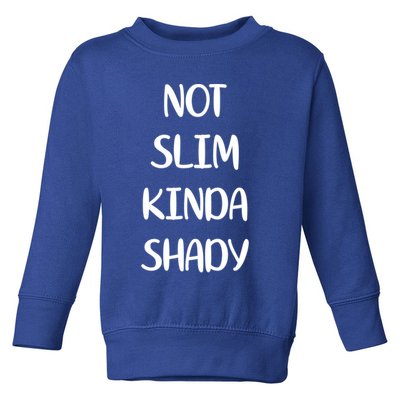 Not Slim Kinda Shady And Great Gift Toddler Sweatshirt