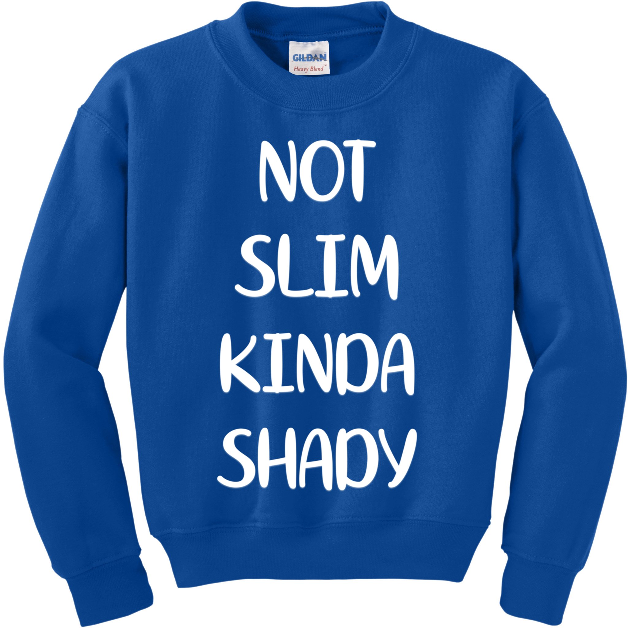 Not Slim Kinda Shady And Great Gift Kids Sweatshirt