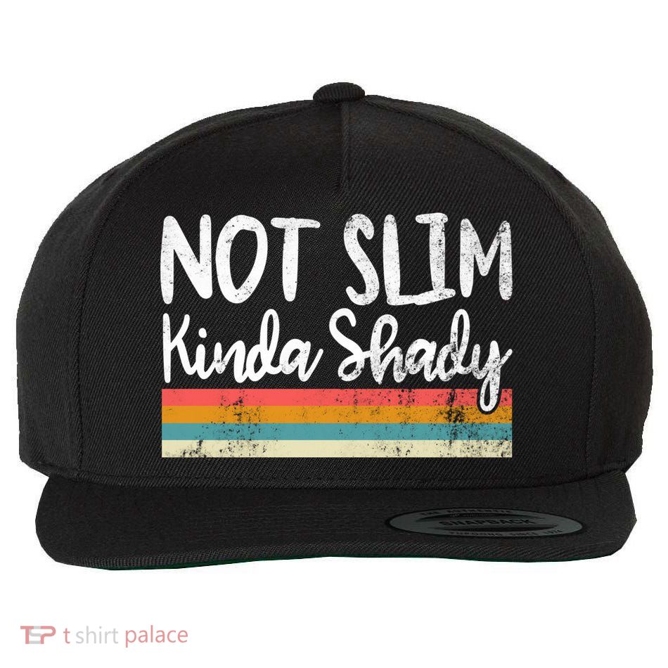 Not Slim Kinda Shady Vintage Funny Gift Cool Gift Wool Snapback Cap
