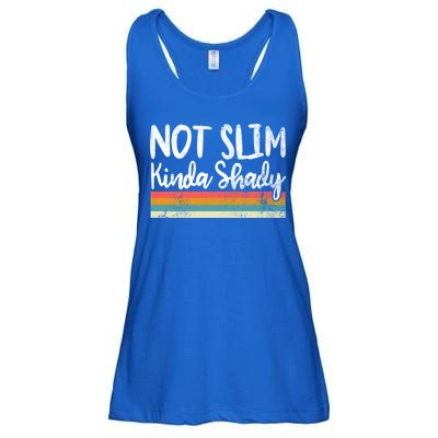 Not Slim Kinda Shady Vintage Funny Gift Cool Gift Ladies Essential Flowy Tank
