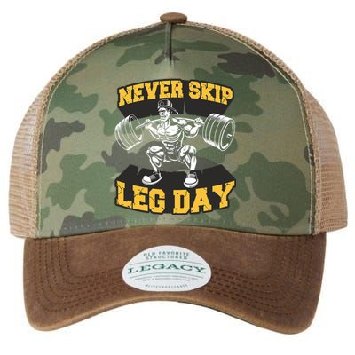 Never Skip Leg Day Funny Workout Gym Bodybuilding Legacy Tie Dye Trucker Hat