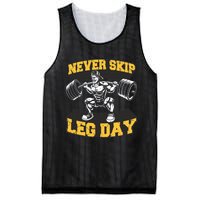 Never Skip Leg Day Funny Workout Gym Bodybuilding Mesh Reversible Basketball Jersey Tank