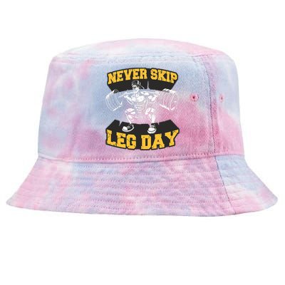 Never Skip Leg Day Funny Workout Gym Bodybuilding Tie-Dyed Bucket Hat