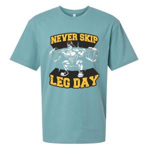 Never Skip Leg Day Funny Workout Gym Bodybuilding Sueded Cloud Jersey T-Shirt