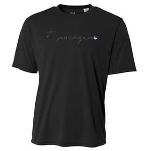 Nicaragua Simple Love Nicaraguan Flag Heart On Nicaragua Cooling Performance Crew T-Shirt