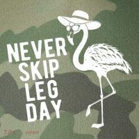 Never Skip Leg Day Flamingo Bird Legacy Tie Dye Trucker Hat