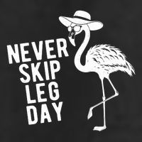 Never Skip Leg Day Flamingo Bird 7 Panel Mesh Trucker Snapback Hat