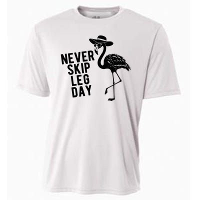 Never Skip Leg Day Flamingo Bird Cooling Performance Crew T-Shirt