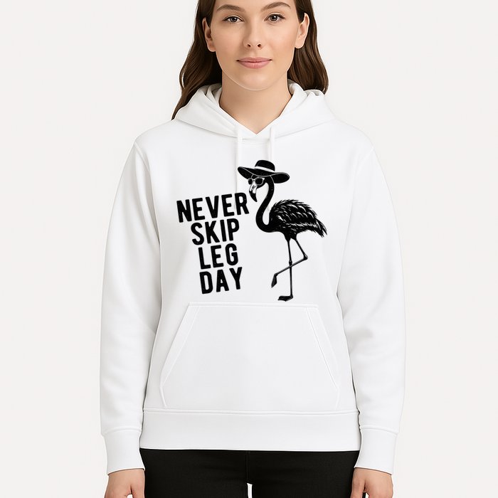 Never Skip Leg Day Flamingo Bird Hoodie