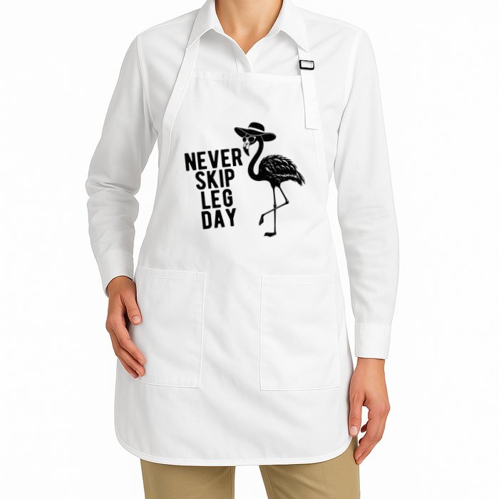 Never Skip Leg Day Flamingo Bird Apron