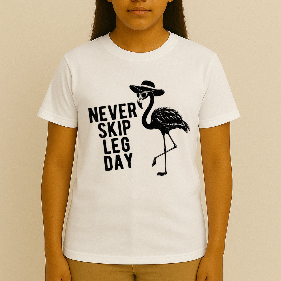 Never Skip Leg Day Flamingo Bird T-Shirt