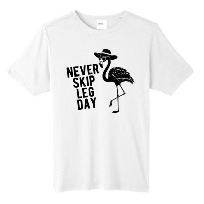 Never Skip Leg Day Flamingo Bird Tall Fusion ChromaSoft Performance T-Shirt