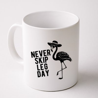 Never Skip Leg Day Flamingo Bird Mug