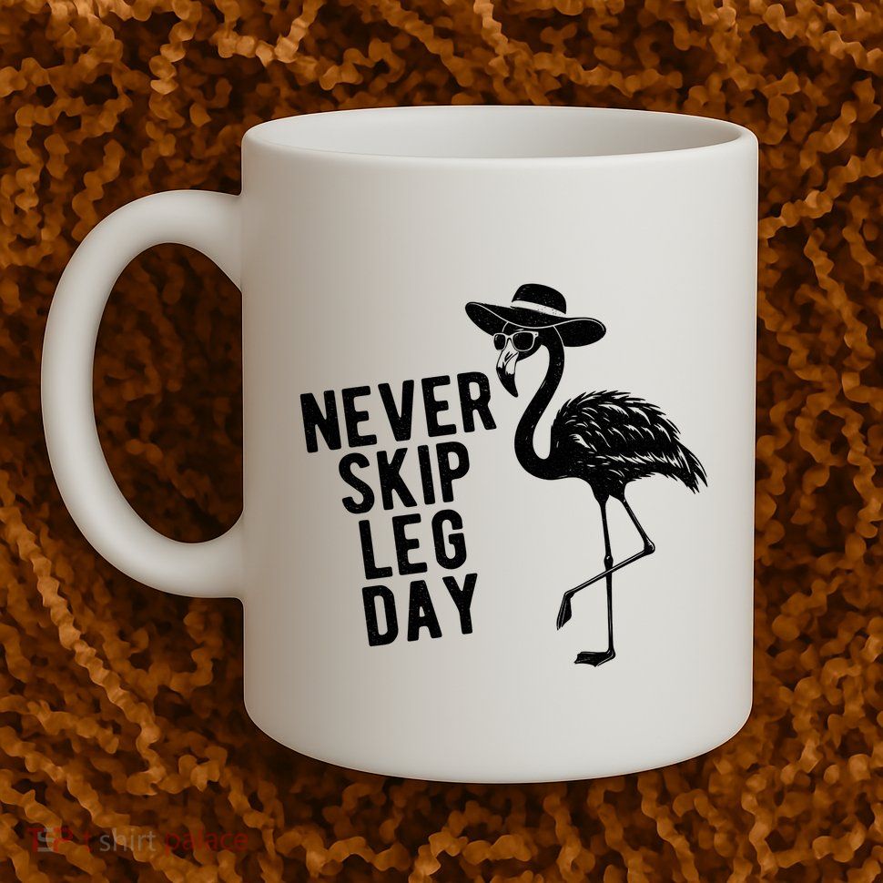 Never Skip Leg Day Flamingo Bird Mug