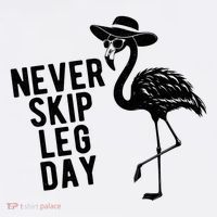 Never Skip Leg Day Flamingo Bird 11oz C Handle Ceramic Mug