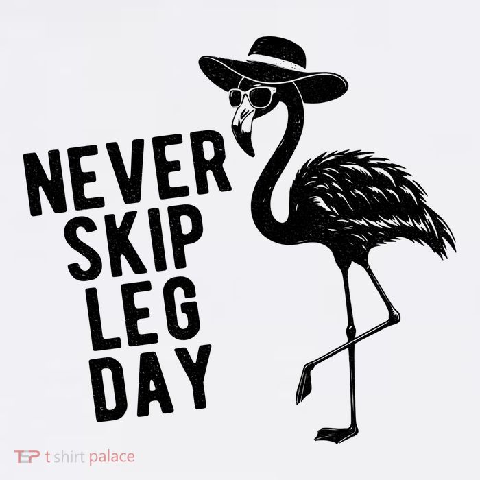 Never Skip Leg Day Flamingo Bird 11oz C Handle Ceramic Mug