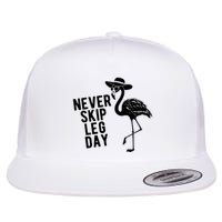 Never Skip Leg Day Flamingo Bird Flatbill Hat