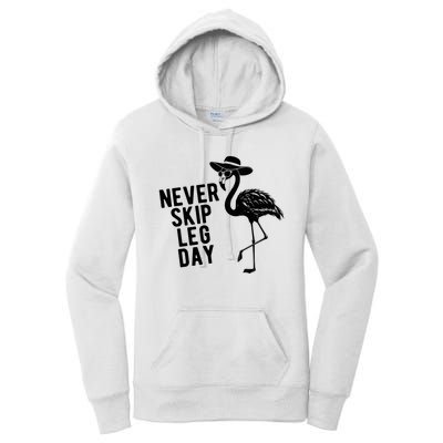Never Skip Leg Day Flamingo Bird Women's Pullover Hoodie