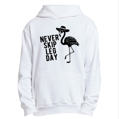 Never Skip Leg Day Flamingo Bird Urban Pullover Hoodie