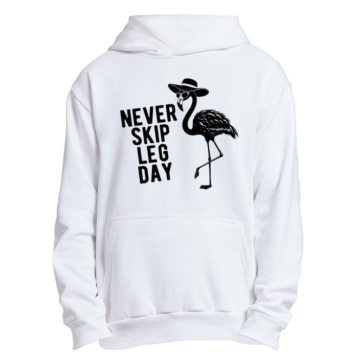 Never Skip Leg Day Flamingo Bird Urban Pullover Hoodie