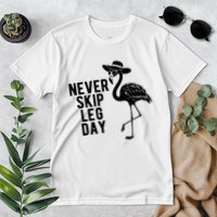 Never Skip Leg Day Flamingo Bird Premium T-Shirt