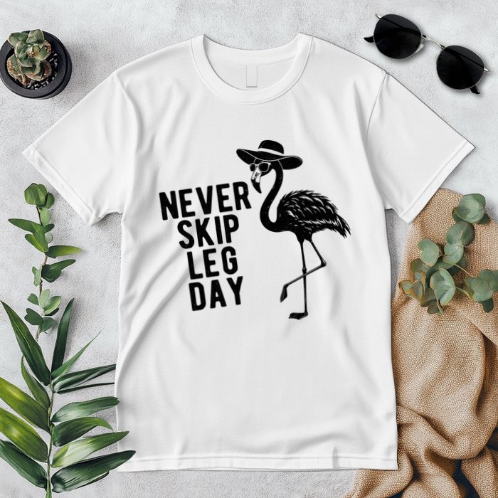 Never Skip Leg Day Flamingo Bird Premium T-Shirt