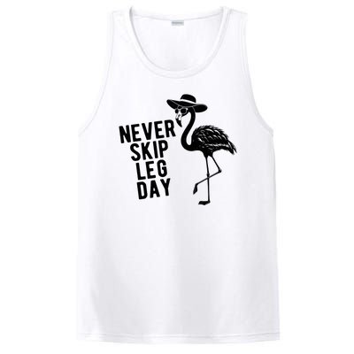 Never Skip Leg Day Flamingo Bird PosiCharge Competitor Tank