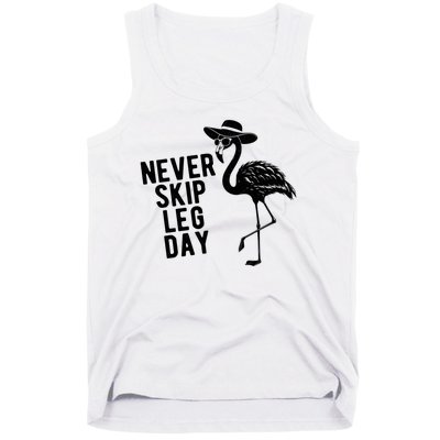 Never Skip Leg Day Flamingo Bird Tank Top